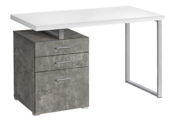 Computer Desk For Home Office, Laptop, Left, Right Set - Up, Storage Drawers - White