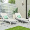 Modern Outdoor Finn Chaise Lounge With Comfort Mesh - White - Image 4