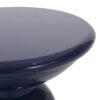 Serenita - Outdoor Iron Side Tables With Flared Design, (Set of 2) - Navy Blue - Image 8