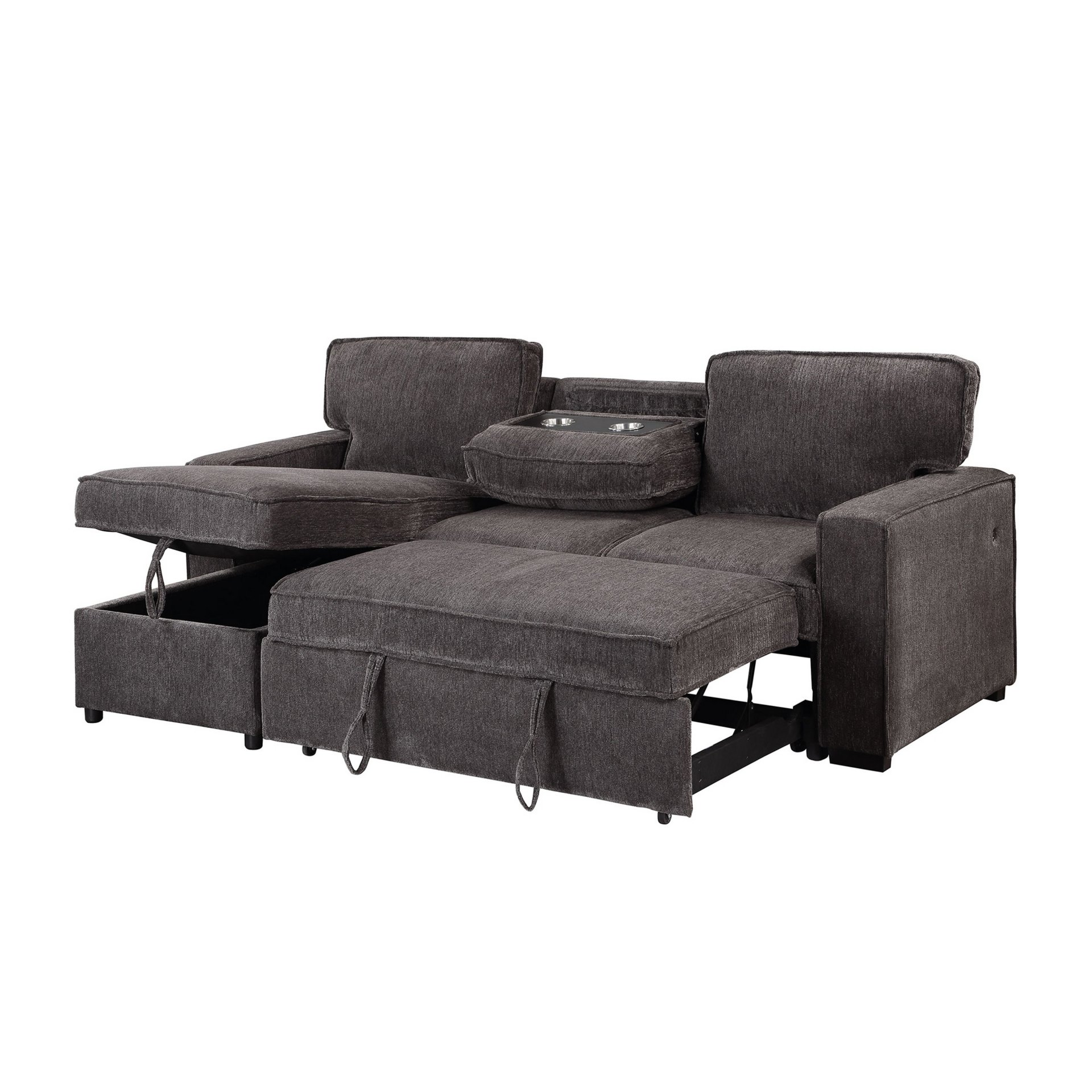 Territory - Pull Out Sofa Bed - Dark Gray - Image 5