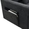 U Shaped Sectional Sofa 6 Seat Couch Set With Oversized Ottoman, Hidden Armrest Storage And Cup Holders USB Charging Ports Wide Seat Sofa - Black - Image 12