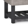 Cosmopolitan - Storage Ottoman Bench With Open Bottom - Distressed Gray Taupe - Image 4
