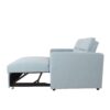 Loveseat Sleeper Pull Out Couch 3 In 1 Sofa Bed Adjustable Backrest - Light Blue - Image 9