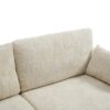 Modern Style Chenille 2 Seater Sofa With LED Light, USB Port, Storage Bag, Wood Legs - Beige - Image 26