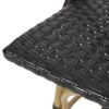 Outdoor Rattan And Aluminum French Barstools (Set of 2) - Black - Image 13