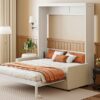 Full Size Murphy Wall Bed With Cushion - White - Image 15