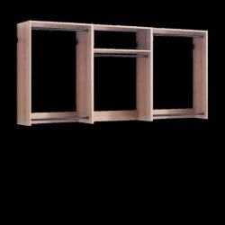 Devi - Wall Mounted Wood Closet System With Modular Design And Ample Storage - Oak