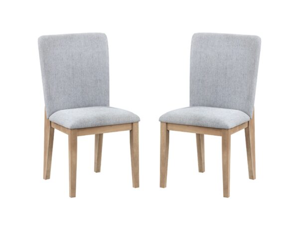 Caspian - Linen And Oak Finish Dining Chair (Set of 2) - Gray