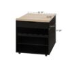 Kitchen Pantry Storage Cabinet, Modern Buffet Cabinet With Kitchen Cart, Tall Kitchen Hutch Cabinet With Microwave Stand, Food Pantry Cabinet With 3 Rattan Doors And Adjustable Shelves - Black - Image 9