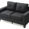 Modern Design Modular Loveseat - Black - Image 3