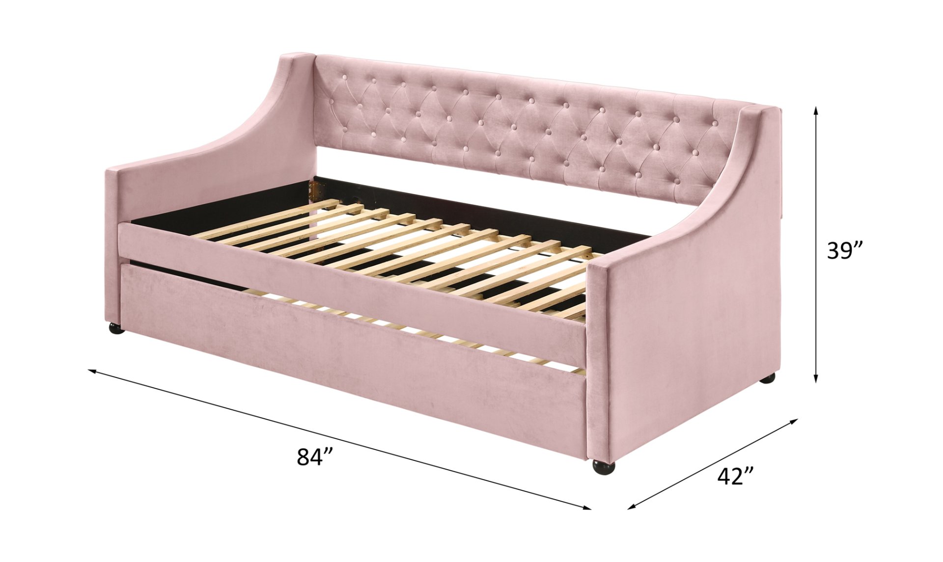 Lianna - Twin Daybed With Trundle - Pink - Image 8