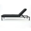 Modern Aluminum Chaise Lounge With Water Resistant Fabric Cushions - Dark Gray - Image 8