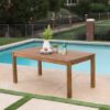Wilson - Expandable Dining Table With Slat Design - Teak Acacia Wood - Image 5