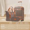 Hardshell Luggage Sets 3 Piece Carry - On Suitcase Double Spinner Wheels With Tsa Lock - Coppery - Image 8
