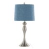 Ashland - Contemporary Table Lamp (Set of 2) - Nickel / Moroccan Blue Slub - Image 2