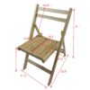 Folding Special Event Chairs, Foldable Style (Set of 4) - Wood - Image 3