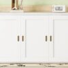 Full Size Murphy Bed With Shelves, Cabinets And USB Ports - White - Image 16