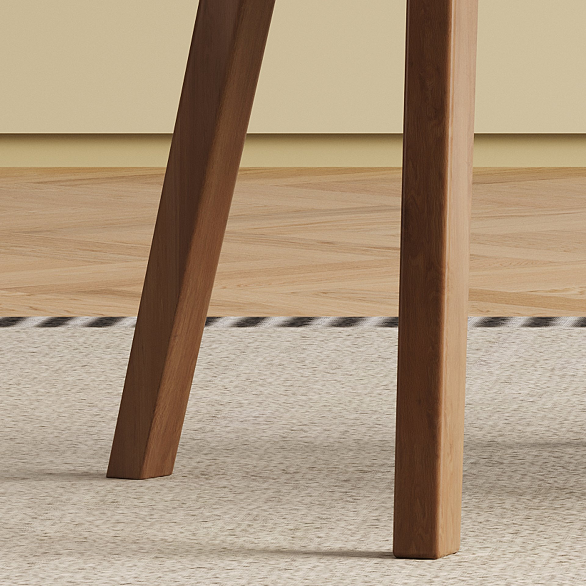 Dining Chair (Set of 2) - White / Deep Walnut - Image 9