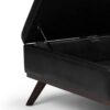 Owen - Square Coffee Table Storage Ottoman - Distressed Black - Image 4