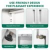 Heavy Duty Metal Garage Storage Cabinet, Steel Locking Cabinet With Adjustable Shelves - Brushed Nickel - Image 5