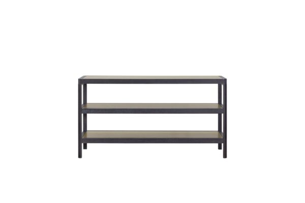 Console Table With Metal Insets - Black