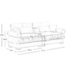 Modern Velvet 2 Seater Sofa With Bolstered Armrests And Pillows - Camel - Image 3