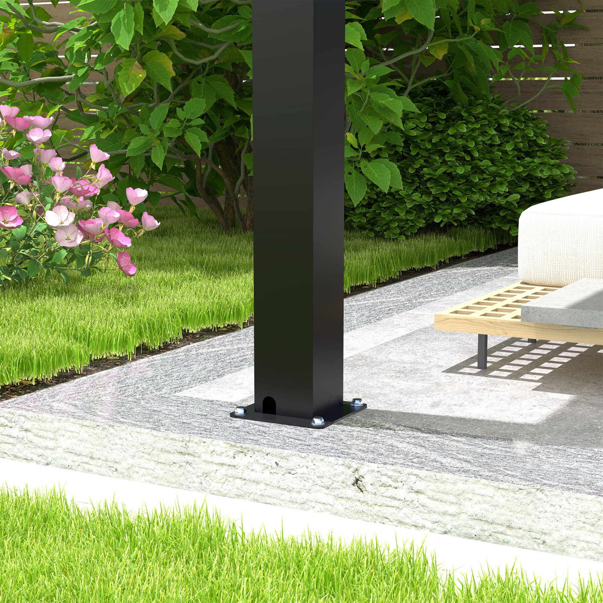 Louver Pergola Steel Louvers & Frame - Black - Image 3