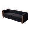 Contemporary Velvet Sofa Couch For Living Room - Black - Image 11