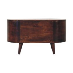 Rounded Lid-Up Blanket Box - Walnut