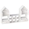 Versatile Children's Bookshelf With House-Shaped Design Multifunctional Storage - White - Image 12
