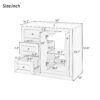 Bathroom Vanity With Ceramic Sink, Bathroom Storage Cabinet With 2 Drawers & Shelf, Freestanding Bathroom Cabinet - Blue - Image 9