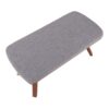 Folia - Mid-Century Modern Bench - Walnut / Light Gray - Image 5