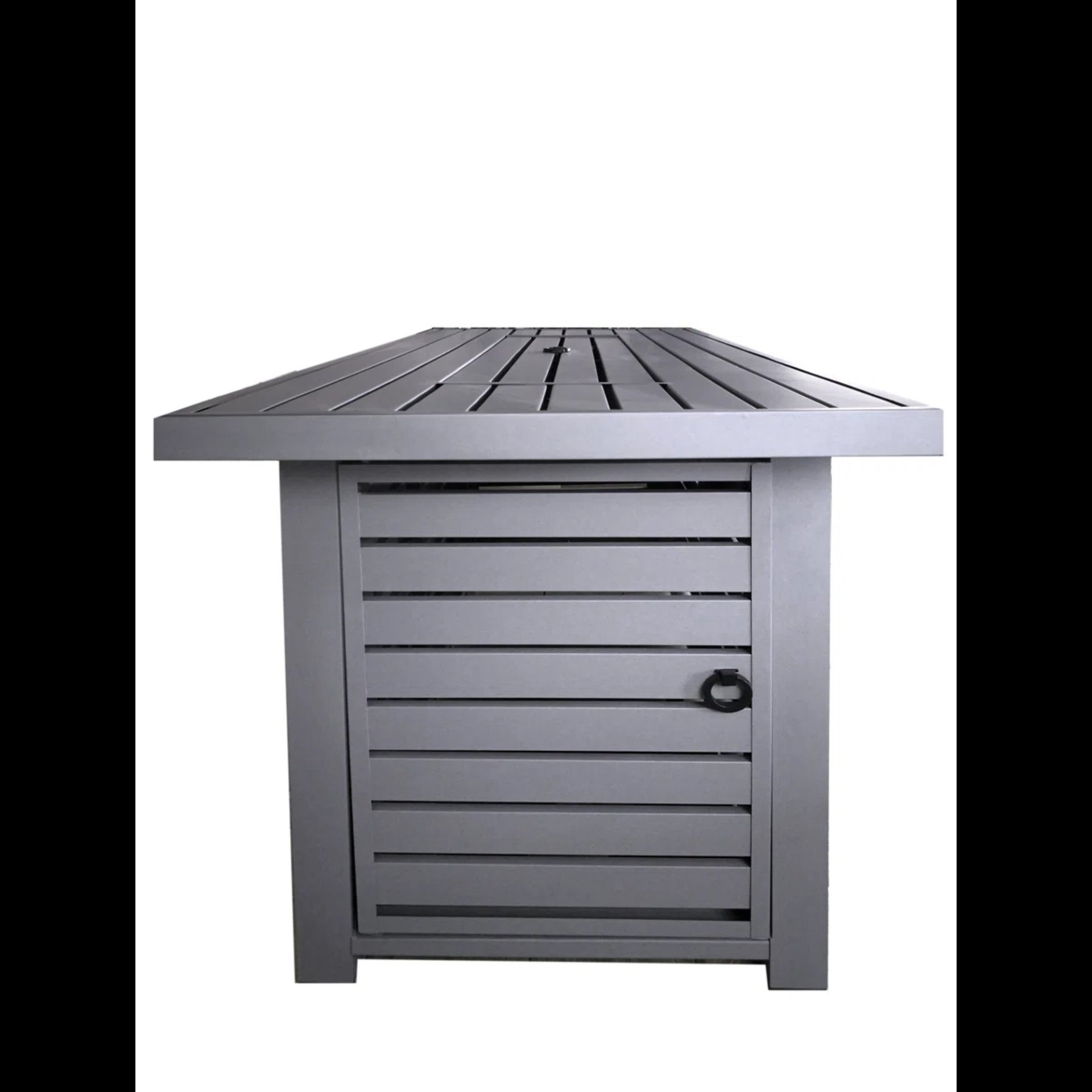 Propane / Gas Outdoor Fire Pit Table With Lid - Gray - Image 7