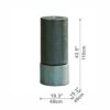 Tall Large Round Green Ribbed Tower Water Fountain, Verge Bronze, Cement Outdoor Bird Feeder / Bath Fountain - Antique Green - Image 3