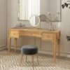 Dauphin - 3 Drawer Executive Desk - Natural Brown - Image 3
