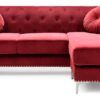 Pompano - Sofa Chaise - Burgundy - Image 2