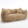 Comfortable Dual Beanbag Chair With High Resilience Foam Core For 2 People In Coffee - Coffee - Image 25