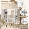 Wall Mounted Bathroom Medicine Cabinet, Modern Bathroom Wall Cabinet With Mirror, Mirror Cabinet With Open Shelves - White - Image 6