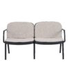 Luna - Outdoor Patio Loveseat With Frame And Cushions Weather Resistant Pp Material - Beige / Black - Image 4