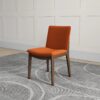 Laura - Mid-Century Modern Solid Wood Dining Chair (Set of 2) - Orange - Image 15