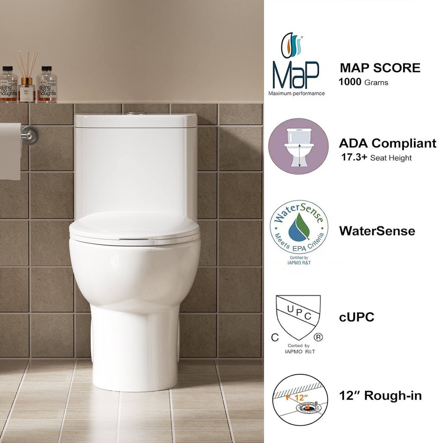 Gloss 1 Piece Toilet With Dual Flush And Rimless Bowl - Gloss White - Image 15