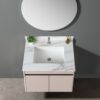 Elegant Vanity Top With Undermount Sink And Backsplash, Sintered Stone - Carrara White Marble - Image 5