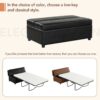 Twin Size Folding Ottoman Sleeper Bed With Mattress Convertible Guest Bed - Black - Image 5
