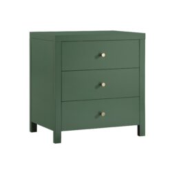 Nevarre - 3 Drawer Nightstand With Knobs - Antique Green