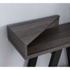 Contemporary Two Toned Console Table With Two Shelves - Black / Gray - Image 2