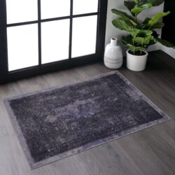 Maval - 2' X 3' Washable Area Rug - Anthracite