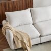 2 Seats Modular Sectional Sofa Corner Chair Sofa Couch - White - Image 5