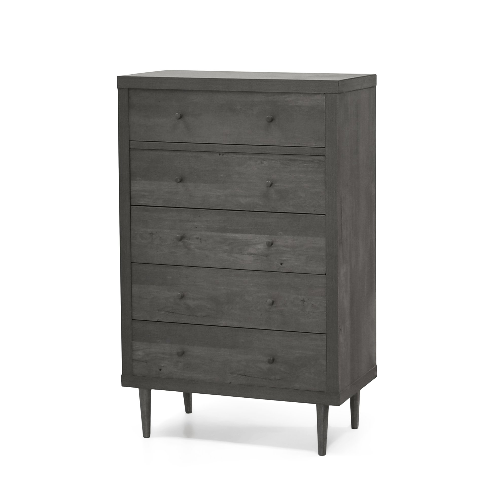 Nystrom - Mid Century Modern 5 Drawer Dresse - Gray - Image 6