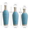 Desktop Vase, Classic And Neat Floor Vase, High Independent Flower Stand, Home Decoration Flower Stand (Set of 3) - White / Blue - Image 3