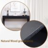 Modern Console Table With 4 Drawers, Entryway Table With Storage - Black - Image 8
